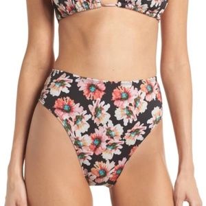 NWOT LEITH High Waisted Floral Bikini Bottoms